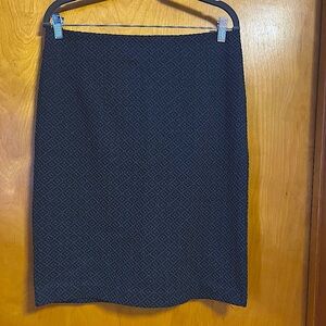 LOFT Grey Elastic Waist Pull On Jacquard Mini Skirt Women’s Size Medium